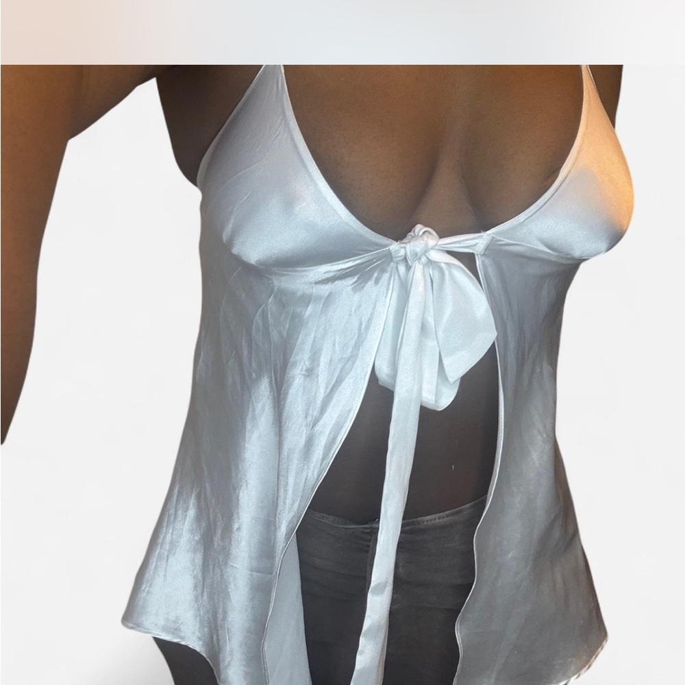 Victoria's Secret Satin Top in Coral and White